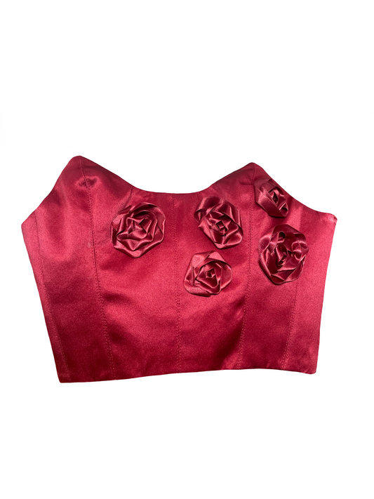 Corsetto roselline in raso